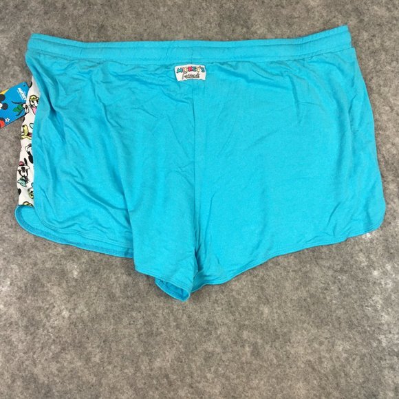 Disney Mickey and Friends Sleep Shorts 2X Blue Drawstring Pockets Printed Mini - Picture 10 of 11